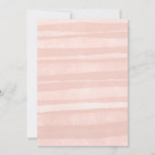 赤面シンプル水の色バルーン女の子ベビーシャワー 招待状 (裏面)