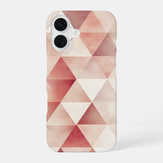 赤面ジオメトリフェード iPhone 16ケース (裏面)