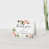 赤面スクリプトブライダルシャワーサンキューカード サンキューカード (正面)