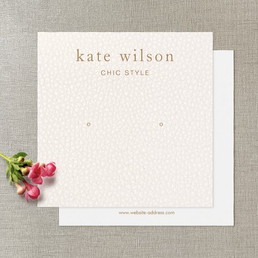 赤面スタイリッシュピンクスタッドイヤリングディスプレイカード