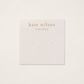 赤面スタイリッシュピンクスタッドイヤリングディスプレイカード (正面)