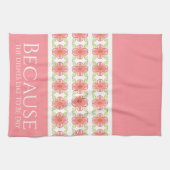 赤面スタイリッシュピンク キッチンタオル (横)