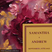 赤面スタイリッシュブルゴーニュ金ゴールド結婚フローラのナプキンス