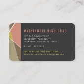 赤面スタイリッシュ幾何学線モダン写真研究科 コーリングカード (裏面)