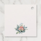 赤面スタックカップフローラブライダルシャワーティーパーティー フェイバータグ (裏面)