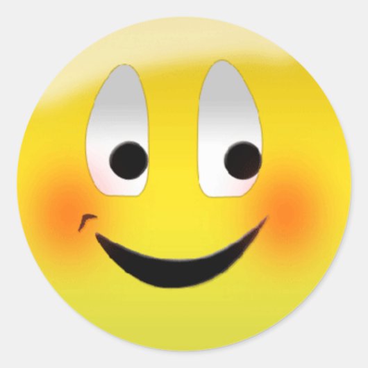 「赤面ステッカー ラウンドシール (正面)