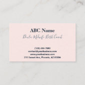 赤面ステップスソフト&エレガント誕生コーチ 名刺 (裏面)