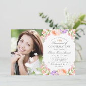 赤面ストライプと開花写真の確認 招待状 (スタンド正面)