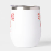 赤面ストライプのピンク弓コケット美学 (右面)