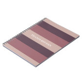 赤面ストライプカラーパレットモノグラム ノートブック (左側)