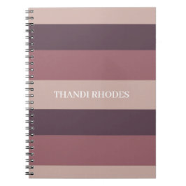 赤面ストライプカラーパレットモノグラム ノートブック