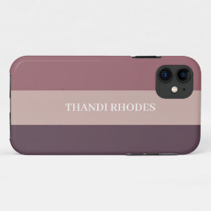 赤面ストライプカラーパレットモノグラム iPhone 11 ケース