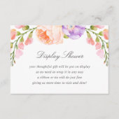 赤面ストライプ及び開花表示シャワーなしギフトラップ エンクロージャーカード (正面)