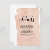 赤面ストライプ抽象芸術 | ズゲ結婚スト詳細 エンクロージャーカード (正面/裏面)