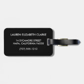 赤面ストライプ&ピンクピーニーモノグラムラゲージタグ ラゲッジタグ (裏面横)