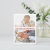 赤面ストライプ |結婚さんの写真 ポストカード (スタンド正面)
