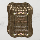 赤面ストリング素朴オブライトスイート16 招待状 (正面/裏面)