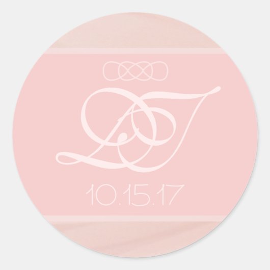 赤面ストロークラウンドエンベロープステッカー ラウンドシール (正面)