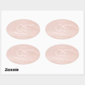 赤面ストローク楕円エンベロープステッカー 楕円形シール (シート)