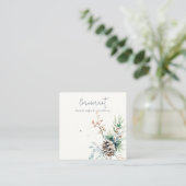 赤面スノーウィンターベリーイヤリングスタッドホルダー スクエア名刺 (スタンド正面)