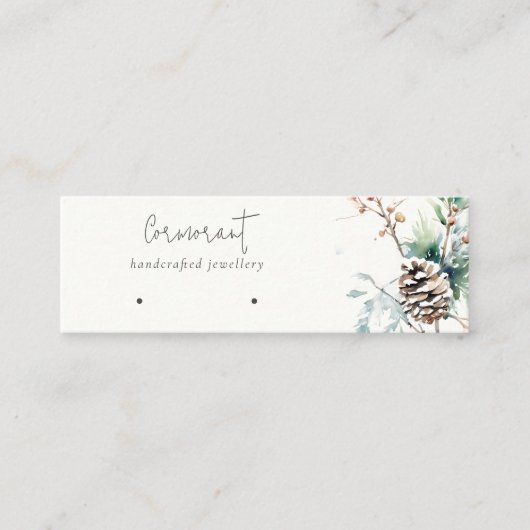 赤面スノーウィンターベリーバスケループスタッドホルダー スキニー名刺 (正面)