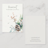 赤面スノーウィンターベリー2イヤリングスタッドホルダー 名刺 (正面/裏面)