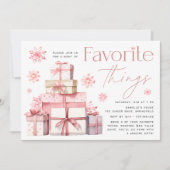 赤面スノーフレークお気に入りのクリスマスパーティー 招待状 (正面)