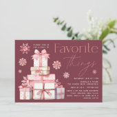 赤面スノーフレークお気に入りのクリスマスパーティー 招待状 (スタンド正面)