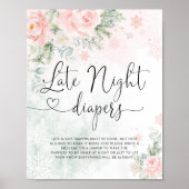 赤面スノーフレーク夜遅くのおむつ ポスター (正面)