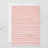 赤面スペインのピンクとブルーフローラキンセアニラ 招待状 (裏面)