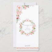 赤面スペインの・ピンク確認ブックマーク サンキューカード (裏面)