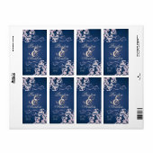 赤面スワールバラ金ゴールド宝石ブルーワインラベル ラベル (フルシート)