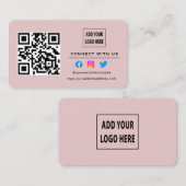 赤面ス後を追ピックスキャンでUs QRコードに接続 名刺 (正面/裏面)