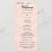 赤面セージグリーンウォーター結婚式 プログラム (正面/裏面)