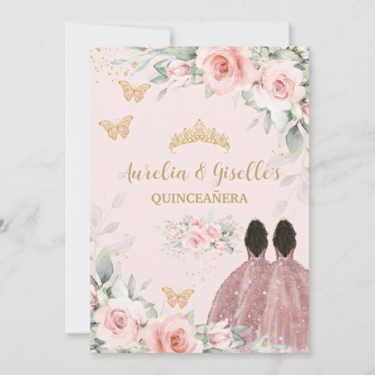 赤面セージフローラツインズブラウンプリンセスキンセアニラ 招待状 (裏面)