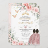 赤面セージフローラツインズブラウンプリンセスキンセアニラ 招待状 (正面/裏面)