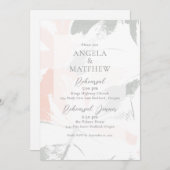 赤面セージ水カラー抽象芸術 招待状 (正面/裏面)