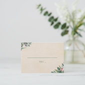 赤面セージ結婚フローラ プレイスカード (スタンド正面)