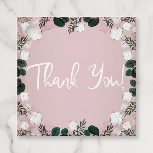 赤面タウプコットンフローラ素朴緑結婚園 フェイバータグ (正面)