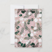 赤面タウプコットンフローラ素朴緑結婚園 出欠カード (裏面)