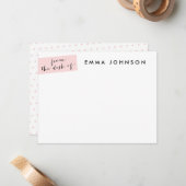 赤面タブフラットノートカード – ドットバックア ノートカード (正面/裏面インサイチュ)