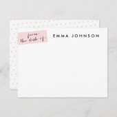 赤面タブフラットノートカード – ドットバックア ノートカード (正面/裏面)