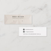 赤面ダイヤモンドテクスチャスタッドイヤリングディスプレイカード スキニー名刺 (正面/裏面)