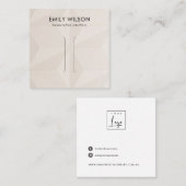 赤面ダイヤモンドテクスチャヘアクリップ表示カード スクエア名刺 (正面/裏面)