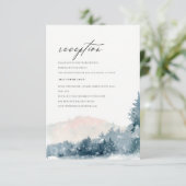 赤面ダスキーブルーマウンテンズパインウェディングレセプション エンクロージャーカード (スタンド正面)