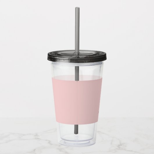 赤面ダスティピンクモダンスクリプガーリートモノグラム名 アクリルタンブラー (右)