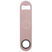 赤面ダスティピンクモダンスクリプガーリートモノグラム名 スピード栓抜き (裏面)