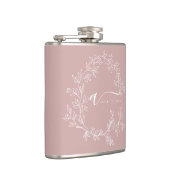 赤面ダスティピンクモダンスクリプガーリートモノグラム名 フラスク (右)