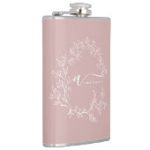 赤面ダスティピンクモダンスクリプガーリートモノグラム名 フラスク (右)