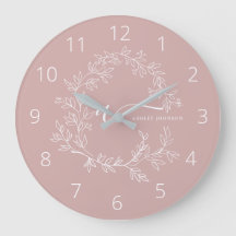 赤面ダスティピンクモダンスクリプガーリートモノグラム名